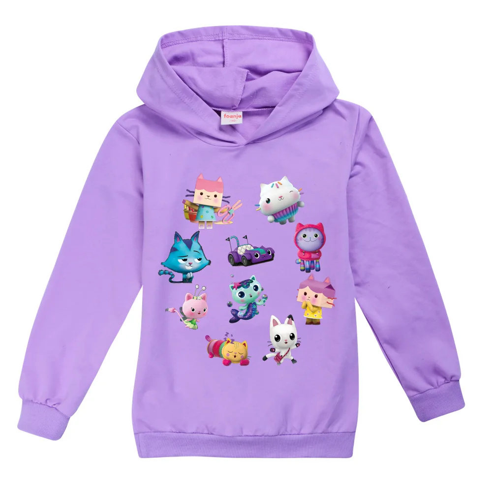 

2022 Newest Gabbys Dollhouse Hoodie Kids Cartoon Gabby Cats Hoodies Children Long Sleeve Outfits Boys Clothes Girls Sweatshirt