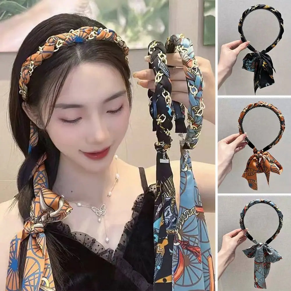 

Women Girls Summer Sweets Streamers Braided Headband Hairband Hair Hoop Long Ribbon