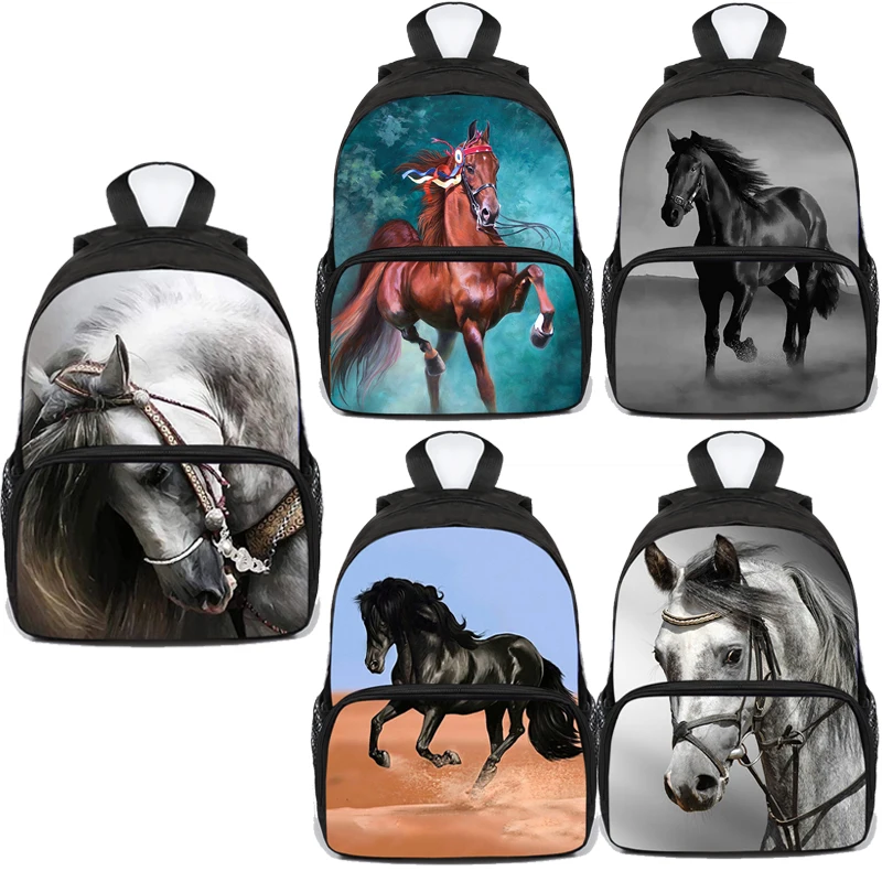 Cool Animal Horse Waterproof School bag  Boys Unicorn Print School Bags For Girls Laptop Backpack Teenagers Schoolbag Bookbag