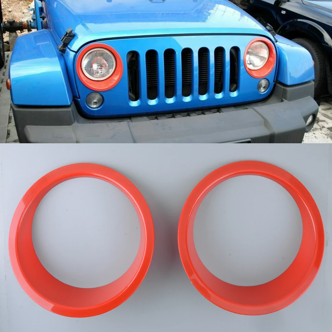 

2 шт., крышка для фар автомобиля Jeep Wrangler JK JKU 2007-2011 2012 2013 2014 2015 2016 2017 2018