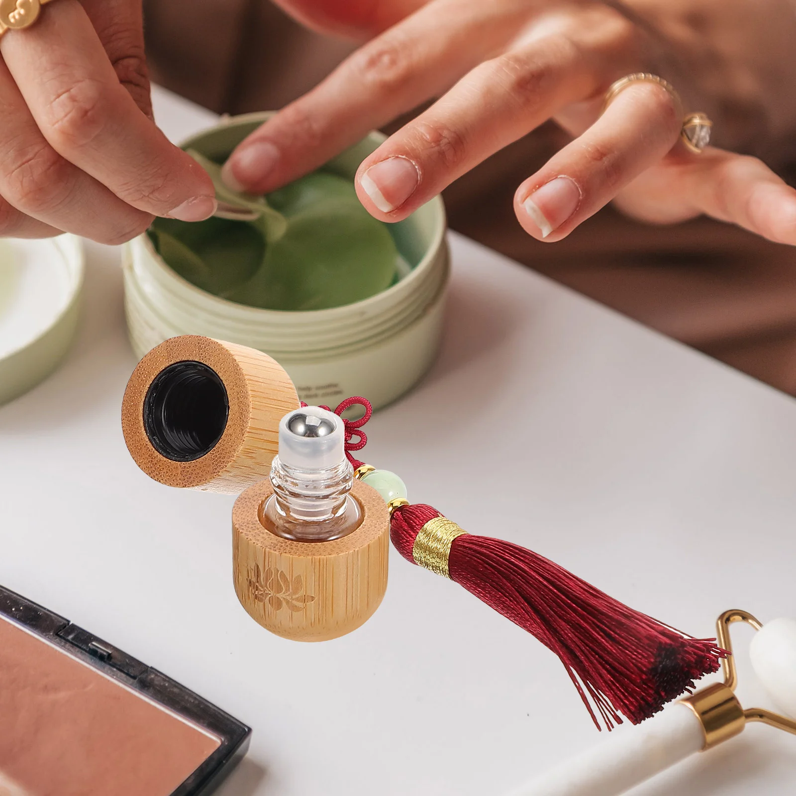 Бамбуковое эфирное масло в рулоне фотоаппликатор для шариков