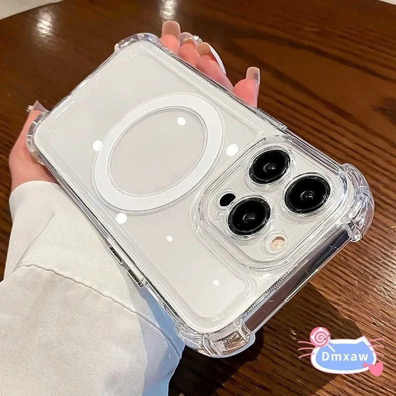Противоударный прозрачный Магнитный чехол для телефона Xiaomi Mi 11 Lite Ultra 11T 10T Pro Note 10
