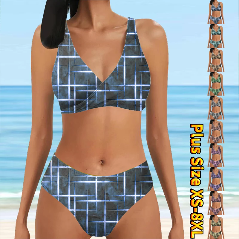 

2023 Swimwear Two Piece Swimwear Summer Sexy Beach Bikini New Swimwear Women's Printed Swimwear Women's Fashion Bikini
