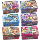 Железная коробка TAKARA TOMY с покемонами, 42 шт., игральные карты с покемонами, блестящие звезды, детская коллекционная игрушка