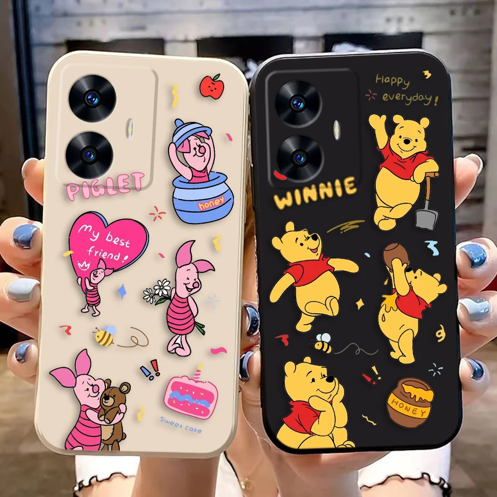 Чехол для телефона Пятачок Винни-Пух Тигра Realme C65 C63 C53 C35 C55 C33 C30 C21Y C20 C12 C11 GT 2 NARAO 20 30