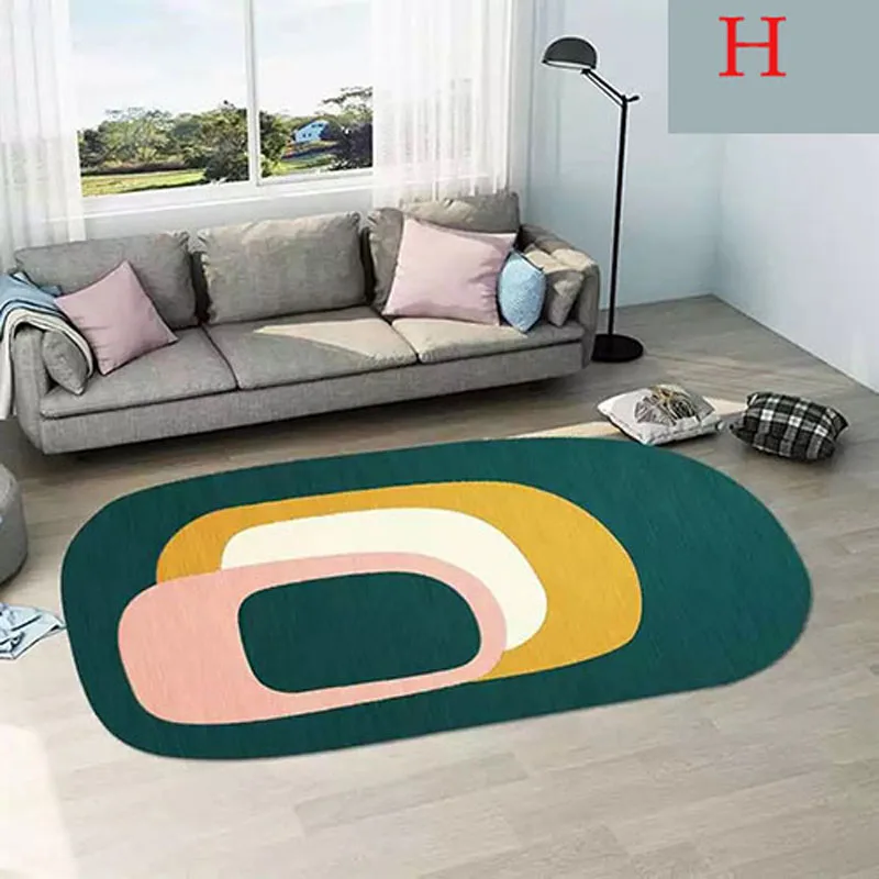 

Modern Round Carpet Children Bedroom Bedside Mat Living Room Chair Large Carpet Home Kids Room Decorative Anti-Slip Floor Rugs