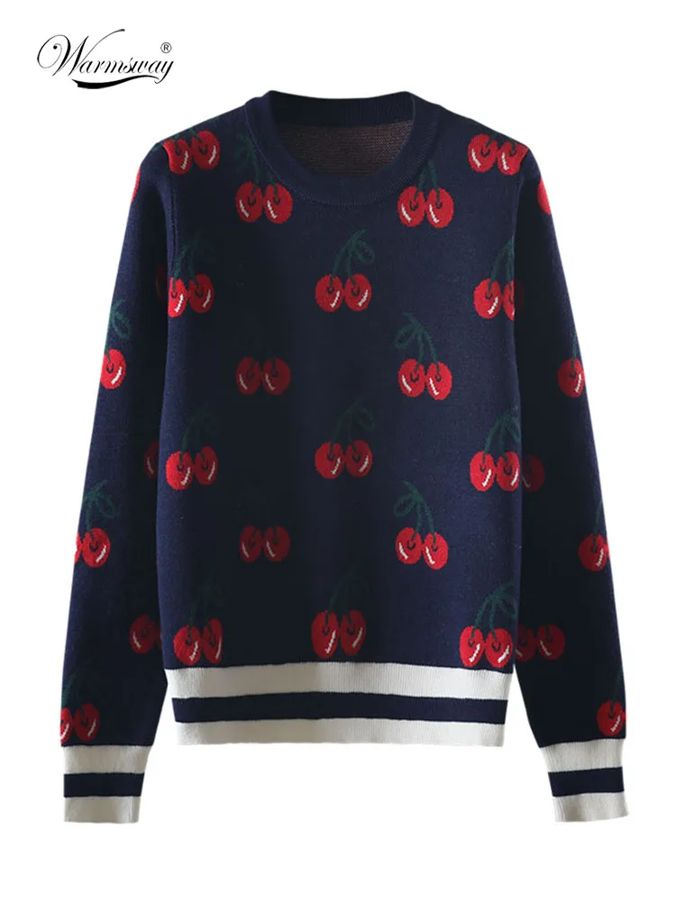 

Свитер женский жаккардовый, с длинным рукавом, на осень и зиму, C-022