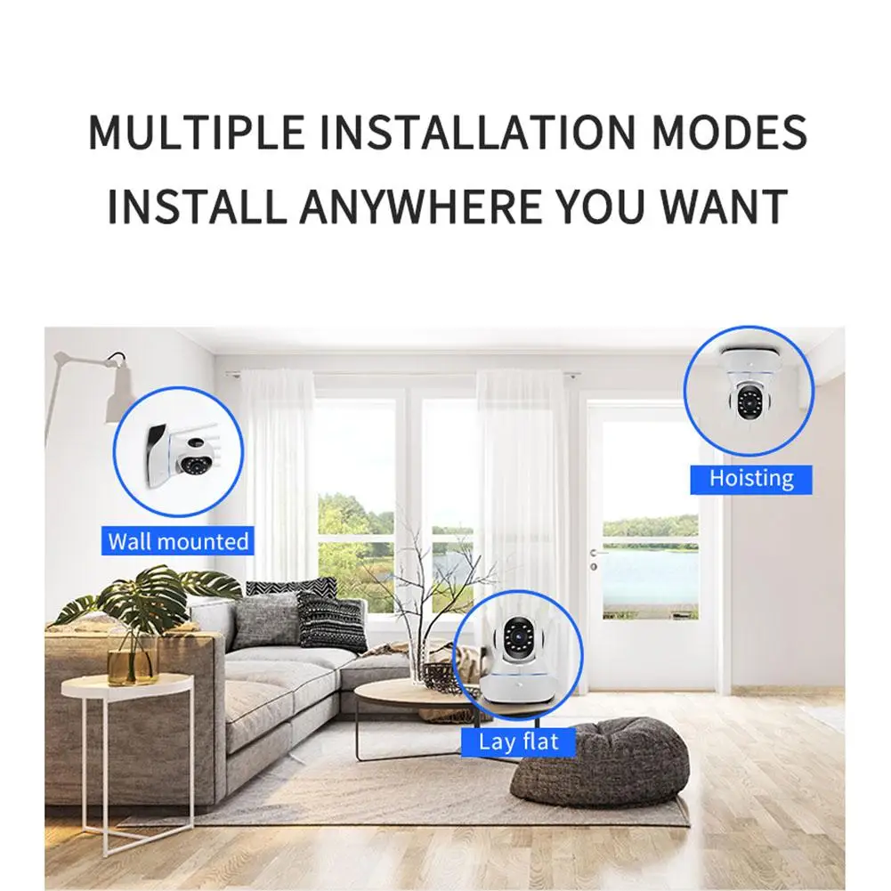 Беспроводная домашняя камера безопасности с Wi-Fi умная HD инфракрасная ночного