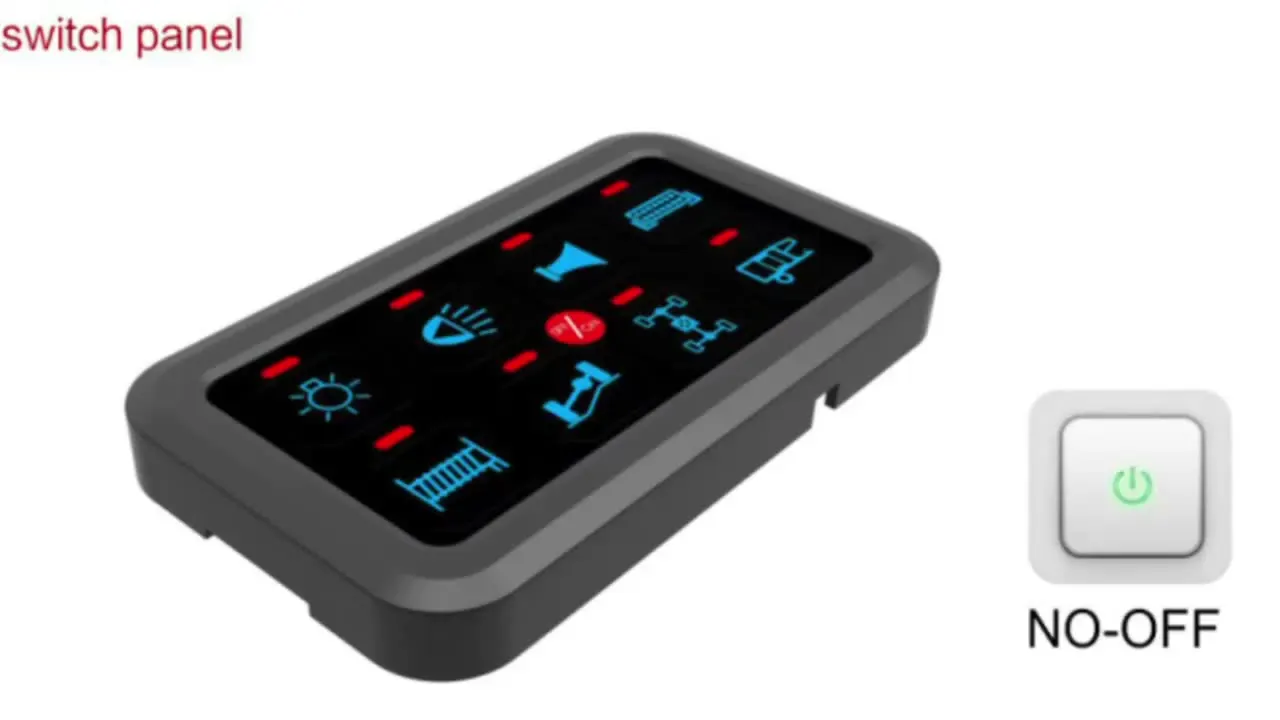

8 Gang LED Touch Switch Panel Box Universal Control System 12V 24V Auto Marine