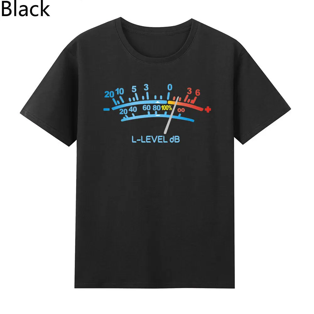 Мужская футболка с коротким рукавом VU Meter Sound инженер аналоговая электронная