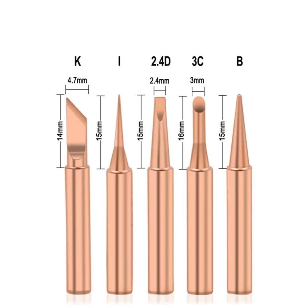 

Tips Soldering Iron 10Pcs 900MSoldering Tools Accessories Copper IBK24D3C Iron Lead-free Soldering For 900M-T Profi