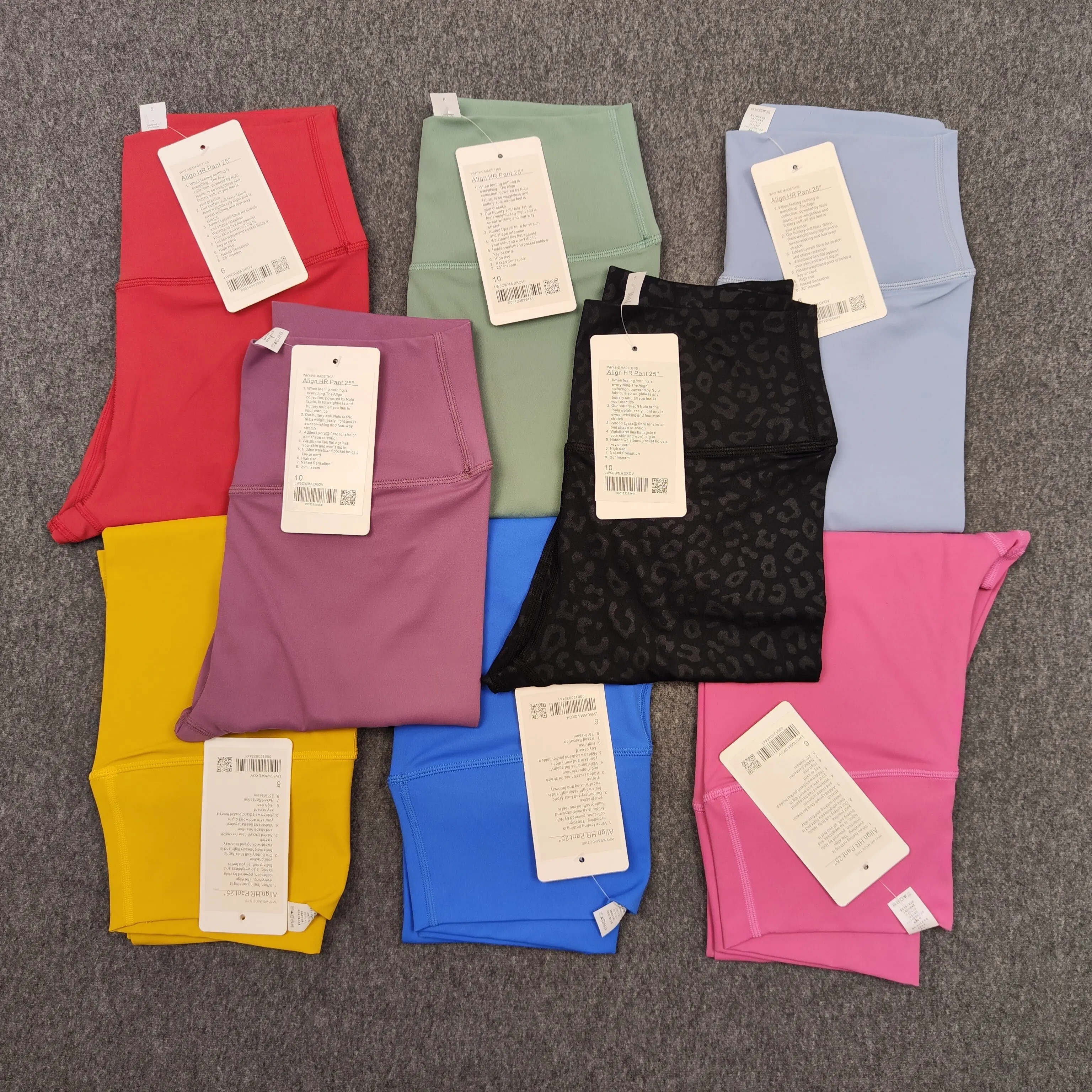 Luluwomen's Pants Yoga Gym High Waist Leggings Outdoor Jogging Fitness Sport 25