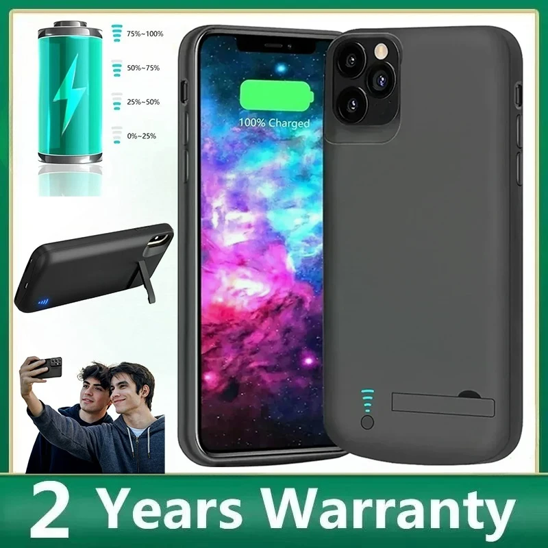 Фото Модный портативный чехол-аккумулятор 10000 мАч для iPhone 12 Pro Max, 12 Mini, 13 Pro Max, зарядное устройство-накладка для iPhone 12 Pro Max №1