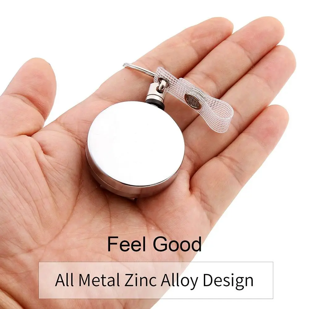 

New Retractable Key Ring Anti Lost Retractable Key Chain Lanyard Clip Badge Reel Clip ID Card Badge Holder
