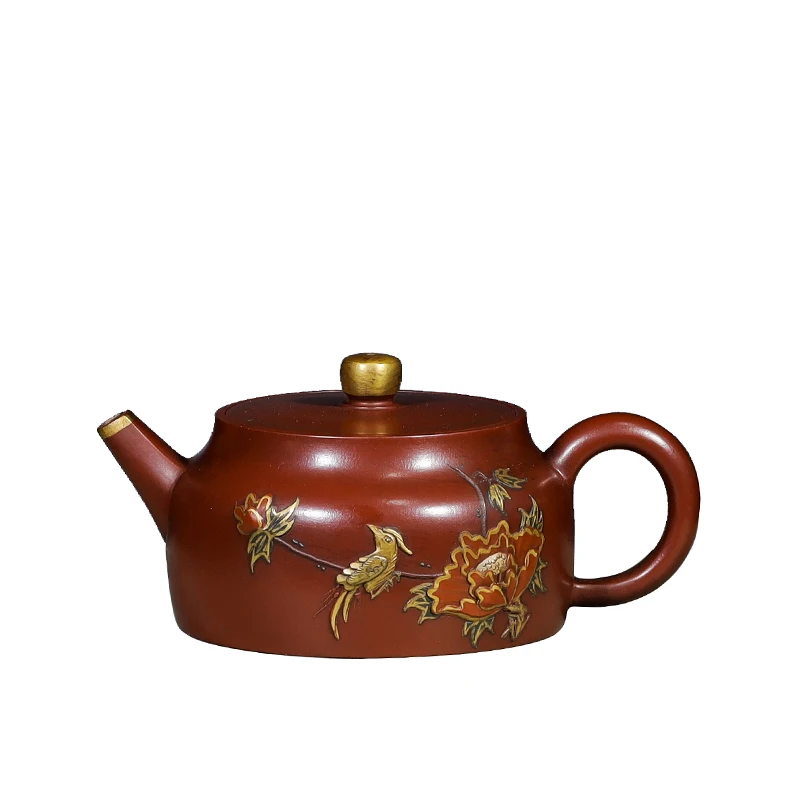 Купи Purple Sand Backflow Pot Handmade Teapot Old Pot Cinnabar Sand Gold Pot за 10,942 рублей в магазине AliExpress