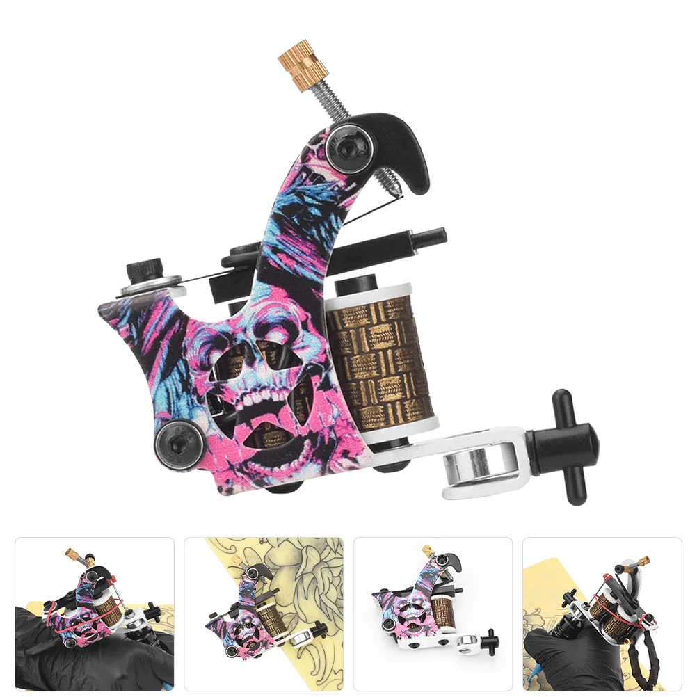 

Coil Tattoo Machine Tattooing Supplies Pink Gifts Tattoos Liner Tools Cast Iron Device Small Supply