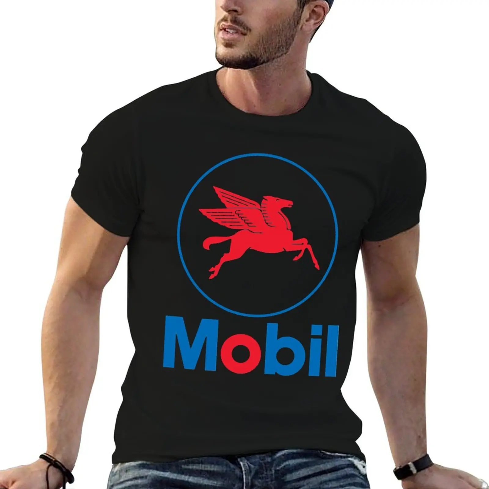 Фото Футболка Exxons Tee Mobiles, повседневный топ с короткими рукавами большого размера №1