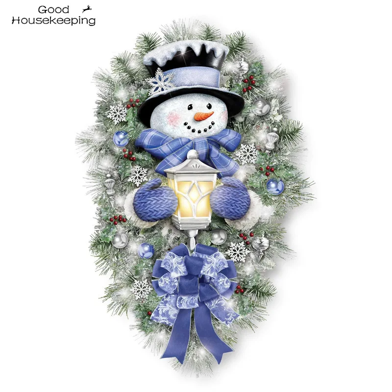 20x30cm Christmas Crystal Tree Santa Claus Snowman Rotating Sculpture Window Paste Sticker Winter New Year Party Home Decor 2022 |