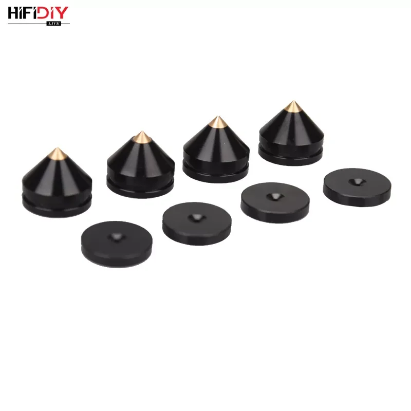 

LIVE 4PCS 4Sets speaker Stand Feet Foot Pad aluminium alloy metal (NOT natural wood ) Spikes Cone Floor Foot Nail M23*20
