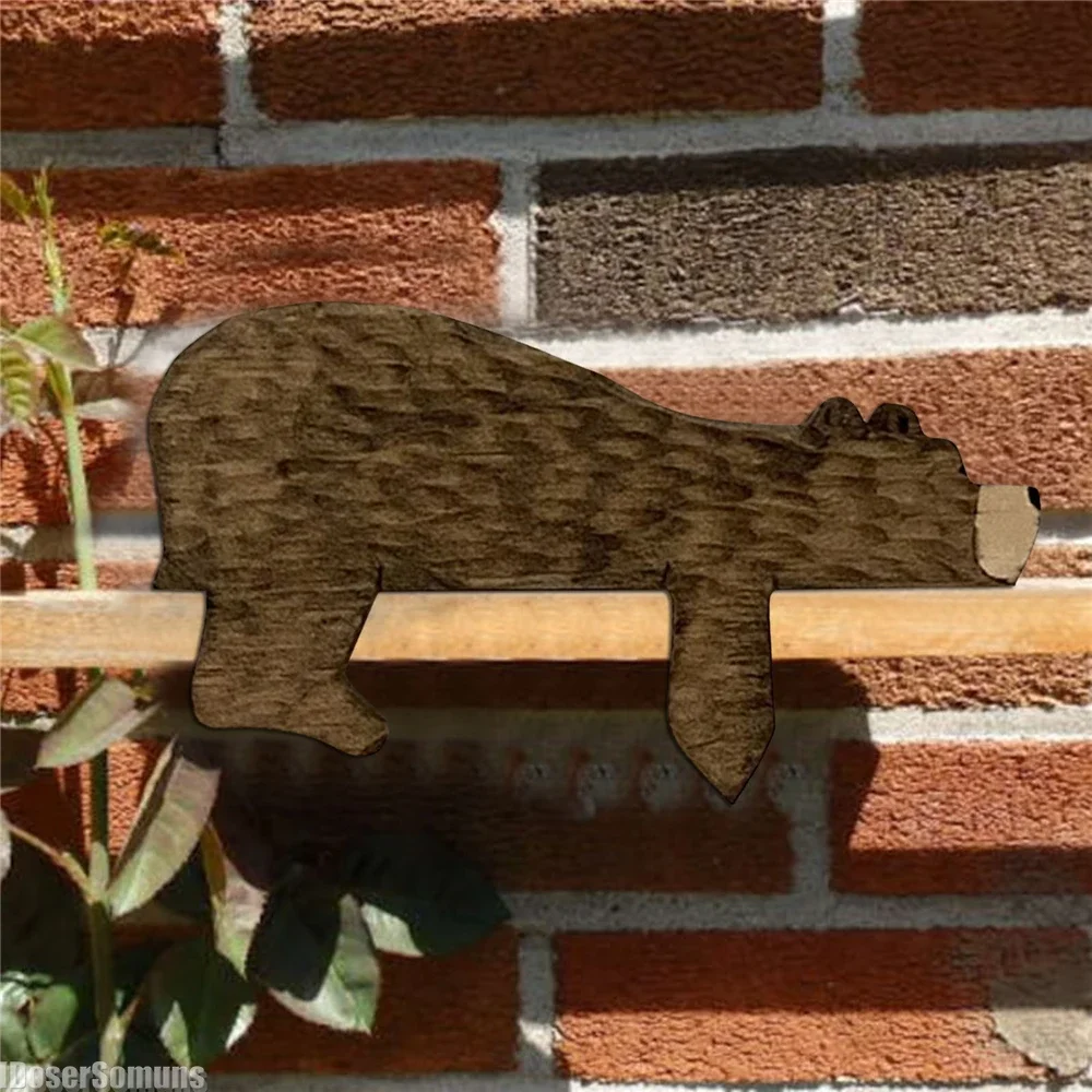 Деревянная скульптура в форме медведя 16 Х9 см