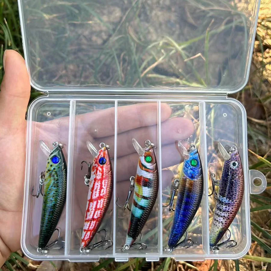 5 шт./коробка рыболовный воблер в виде гольяна