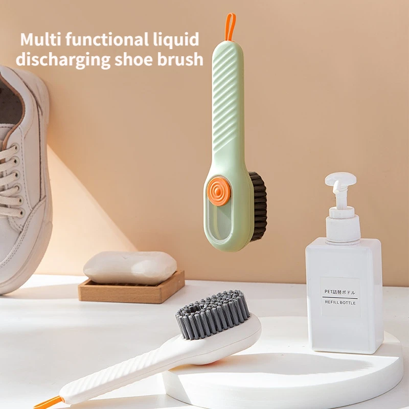 

Shoe Brush Automatic Liquid Discharge Deep Cleaning Soft Bristles Household Laundry Cleaning Brush for Daily Use