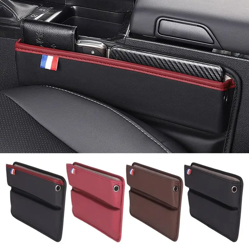 

Car Crevice Organizer Universal Automobile Seat Gap Filler Portable Storage Box Holder For Wallet Phone Slit Pocket Car Organize