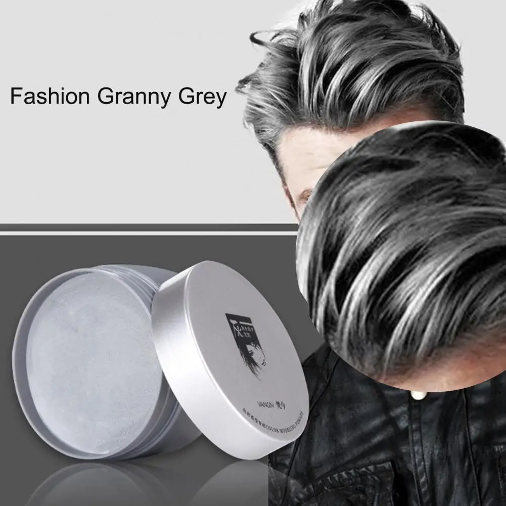 120g Hair Clay Hair Colour Styling Wax Cream Easy-carrying Hair Colour Cream Hair Colour Styling Wax Dye Cream for Man