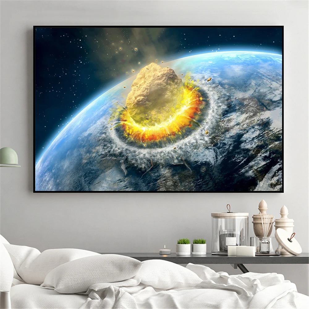 

Space Galaxy Stars Canvas Painting Astronaut Planet Posters and Prints Universe Earth Wall Art Pictures for Living Room Decor