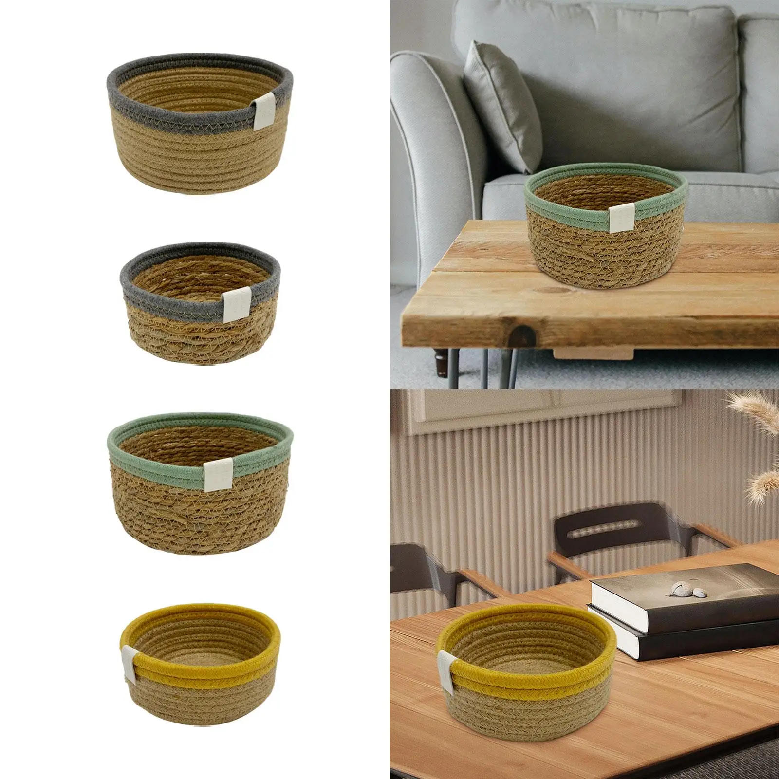 Корзина для хранения тканая корзина белья закусок органайзер всякой всячины