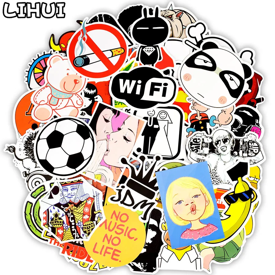 Наклейки для ноутбука скейтборда телефона гитары автомобиля водостойкие 50/100