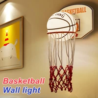 childrens room basketball wall lamp boy bedroom creative cartoon modern lamp led bedside lamp study basketball wall lamp