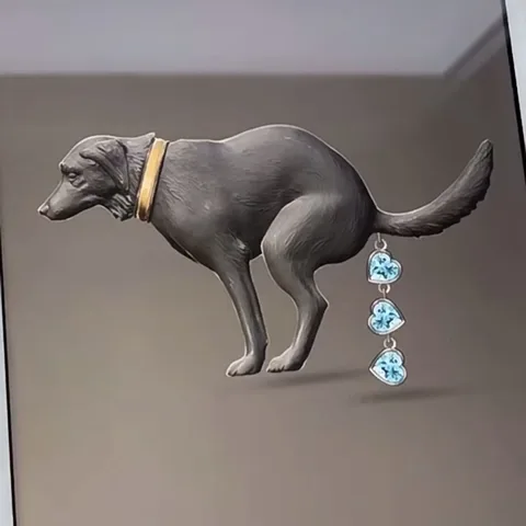 Брошь для собак SNQP черная латунь