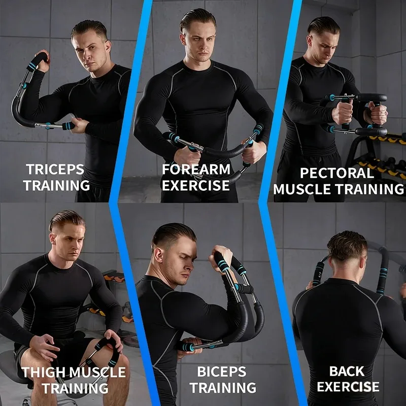 Фото Тренажер для рук Twister Arm Trainer, регулируемое сопротивление (60-140 фунтов), оборудование для тренировки грудных мышц, тренажер для развития силы предплечий, для тренировки pectoralis и spinalis. №5