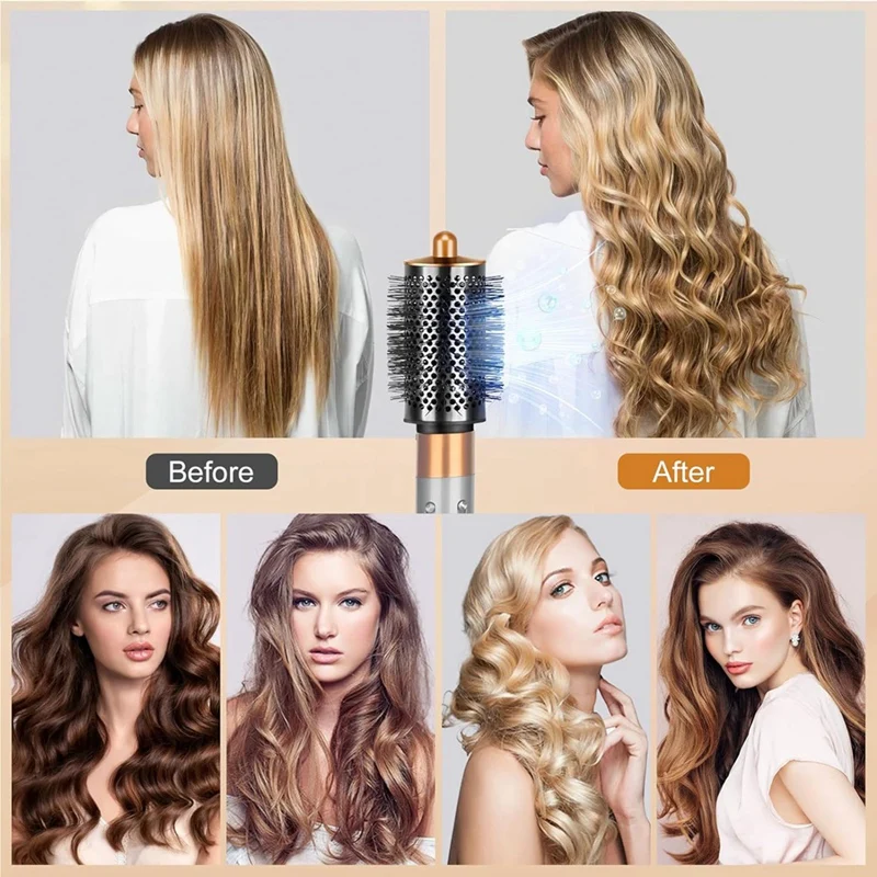 Большая круглая объемная щетка для Dyson Airwrap фен многостайлер с адаптером