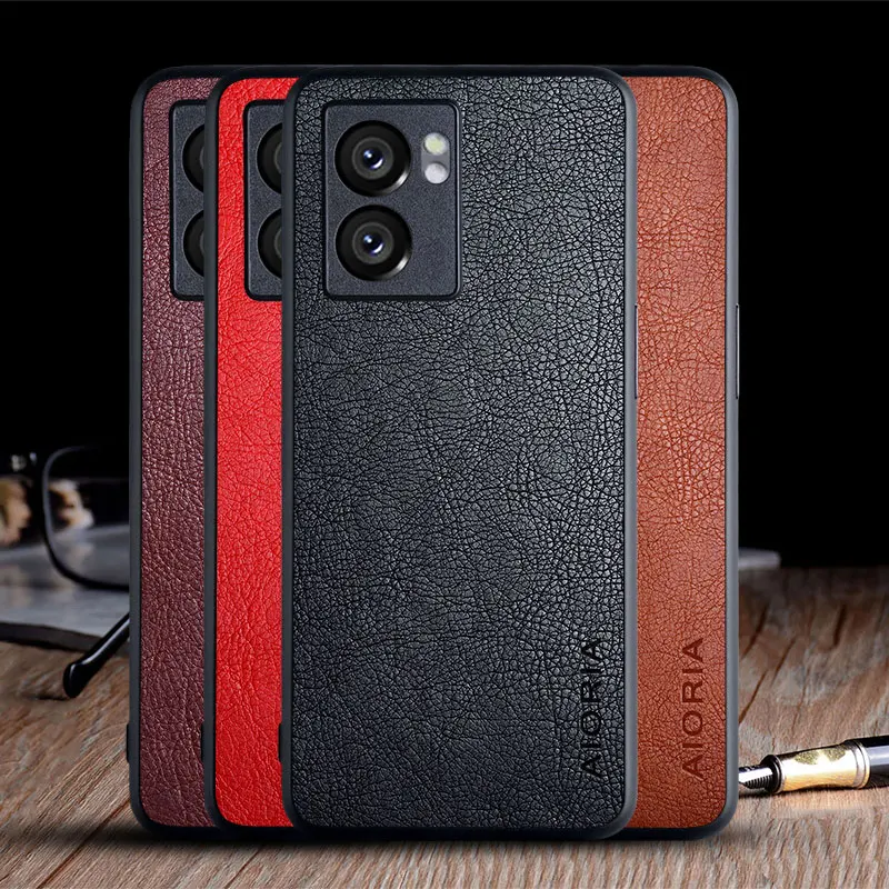 

Leather Case for OnePlus Nord N300 N200 N100 coque Classical Business solid color durable cover for oneplus n300 n200 n100 case