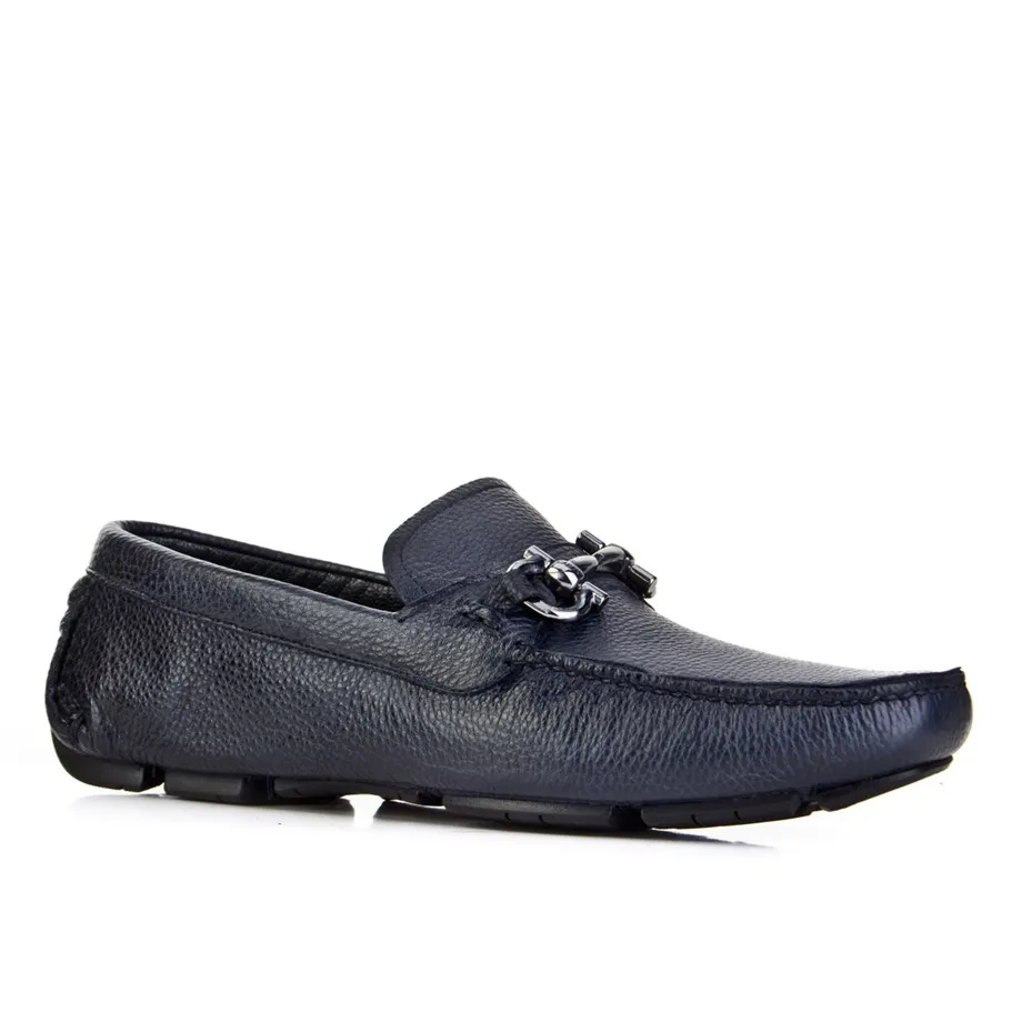 

Genuine Leather Navy Blue Men 'S Loafer
