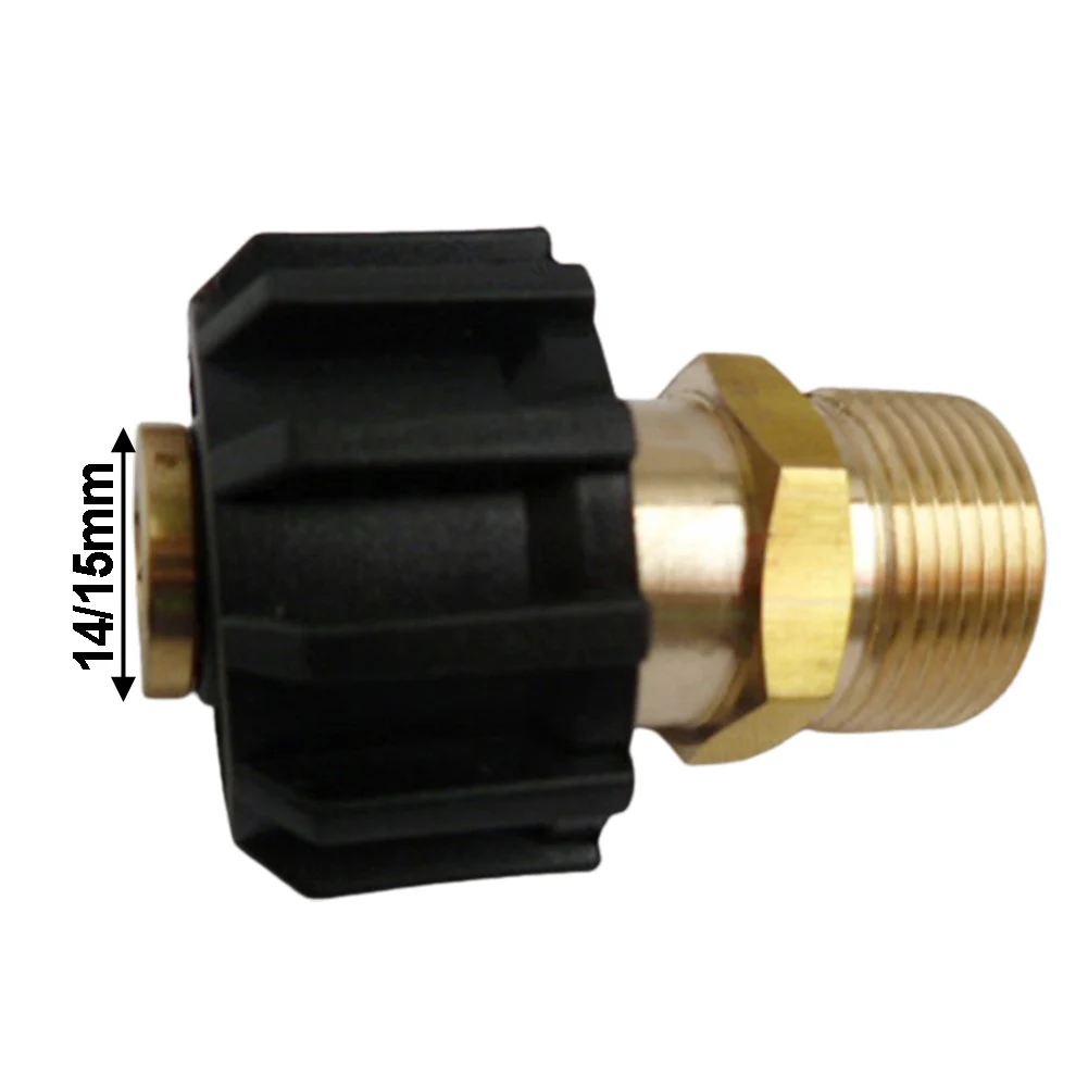

1PC Adapter Brass For Pressure Washer Hose Lance Jet Cleaner Adapter M22 X1.5 IT X 15mm Core