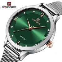 luxury green dial watch women naviforce ladies bracelet watches top brand casual quartz stainless steel wrist watch montre femme