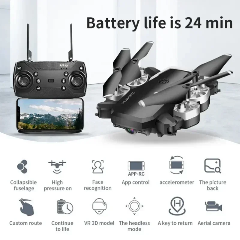 

HJ HJ28 Drone Long Flight Time WiFi Fpv Dron 4K Wide Angle Camera Quadcopter Height Keep Drones With Best Gift For ChildrenToy