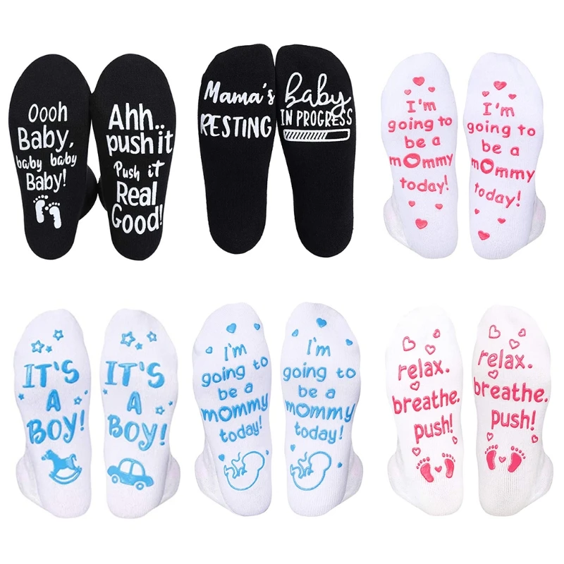 

Pregnancy Labor Delivery Cotton Socks Funny Non-Skid Novelty Maternity Hosiery