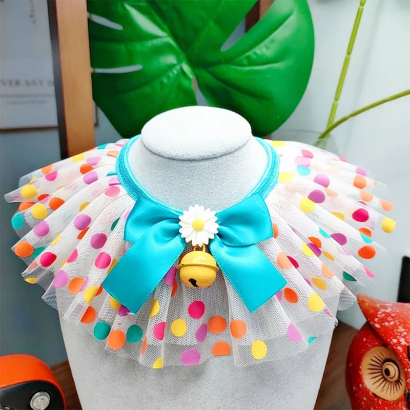 

Fashion Bowknot Pet Collar Lace Bibs Cute Lace Pet Collar Bib Lovely Dog Cat Necklace Decor Collars For Small Dog
