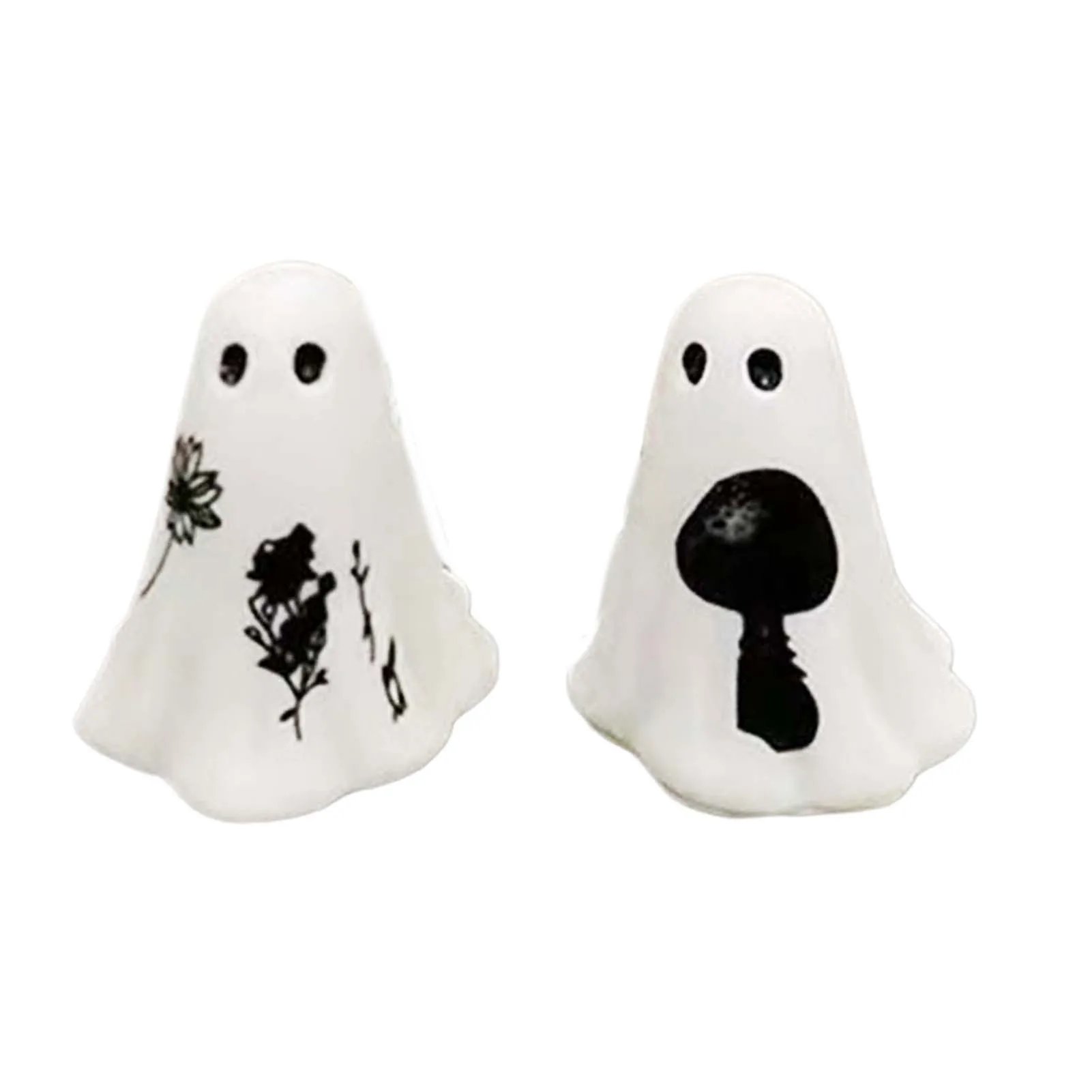 

Cute White Ghost Home Sculpture Vivid Expressions Decorative Figurine for Garden Balcony Yard Decor