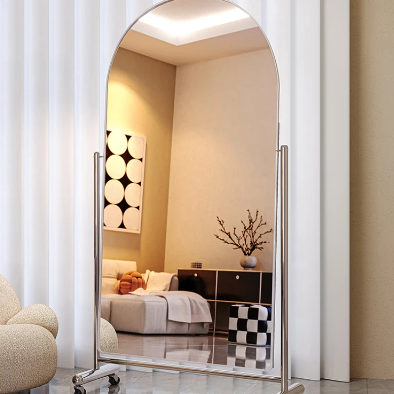 

Clothing store fitting mirror movable full-length mirror home floor-to-ceiling mirror slim online