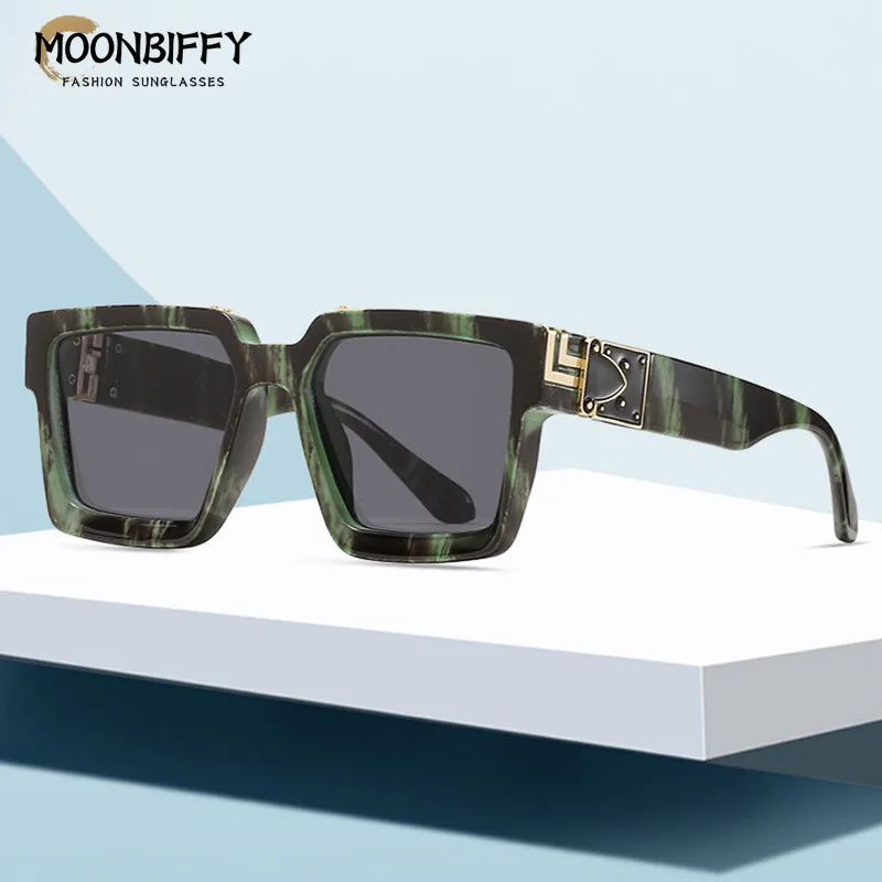 

Солнцезащитные очки для мужчин и женщин, прямоугольной формы, роскошные брендовые, в ретро стиле, модные, в стиле панк