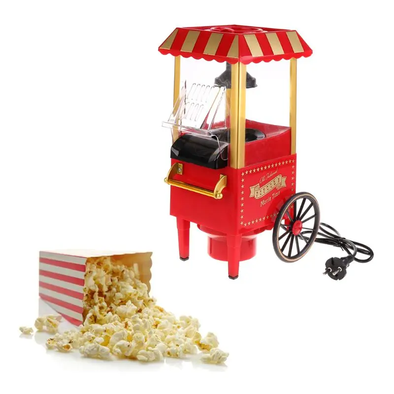 

110 В 220 В Полезная винтажная электрическая машина для приготовления попкорна в стиле ретро инструмент для вечерние