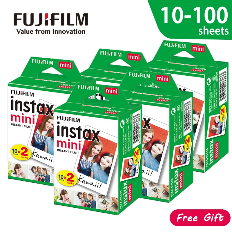 

10-20 Sheets of Fuji Polaroid White Edge Photo Paper Mini8/9/7c/7s/25/90/11 Universal Three-inch One-time Imaging Photo Paper