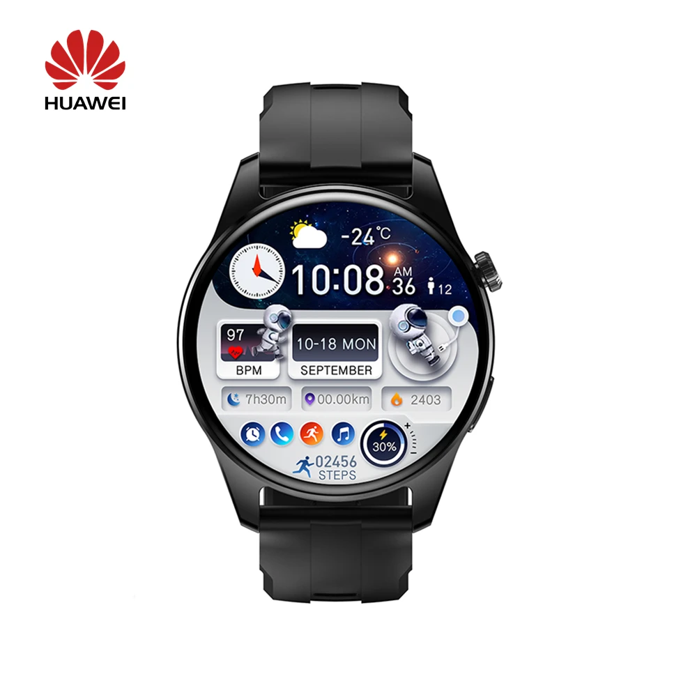 

HUAWEI HK4 Hero Smart Watch AMOLED IP68 Waterproof Compass NFC Bluetooth Call GPS Tracker Siri Round Heart Rate Blood Pressure