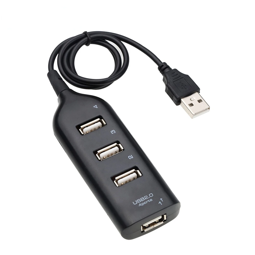 

Hi-Speed Hub Adapter USB Hub Mini USB 2.0 4-Port Splitter For PC Laptop Notebook Receiver Computer Peripherals Accessories