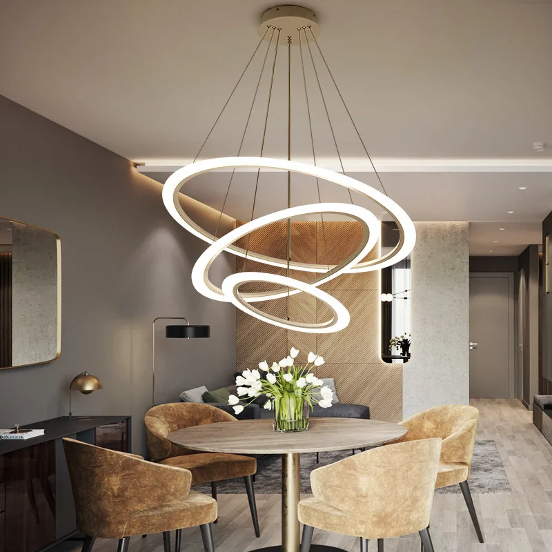 Люстра Omicron LED черная/белая